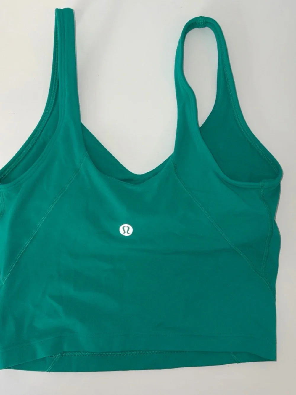 lululemon athletica Green V-Neck Cropped Tank